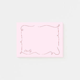 Französische Whimsical-Schrift benutzerdefinierter Post-it Klebezettel