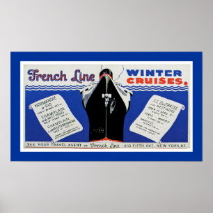 Französische Winterkreuzfahrten Poster
