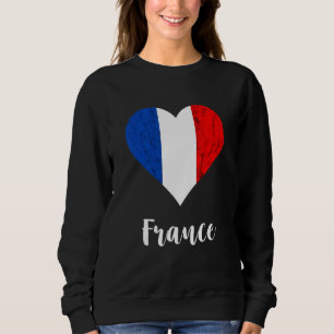 Französische Wurzeln Herz Französischer Stolz Fran Sweatshirt