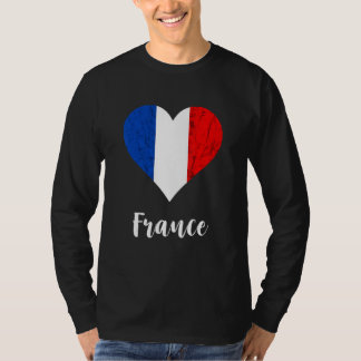 Französische Wurzeln Herz Französischer Stolz Fran T-Shirt