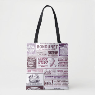 Französische Zeitungsanzeigen von 1910 Tasche