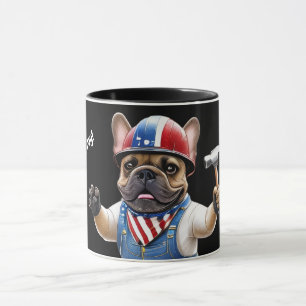 Französischen Bulldoggen Happy Labor Day Tasse