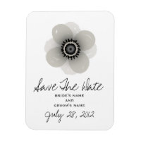 Französischer Anemone Wedding Save the Date Magnet
