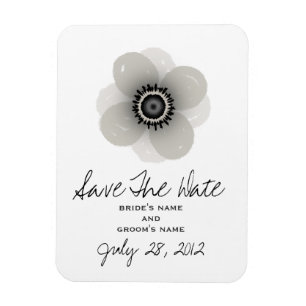Französischer Anemone Wedding Save the Date Magnet