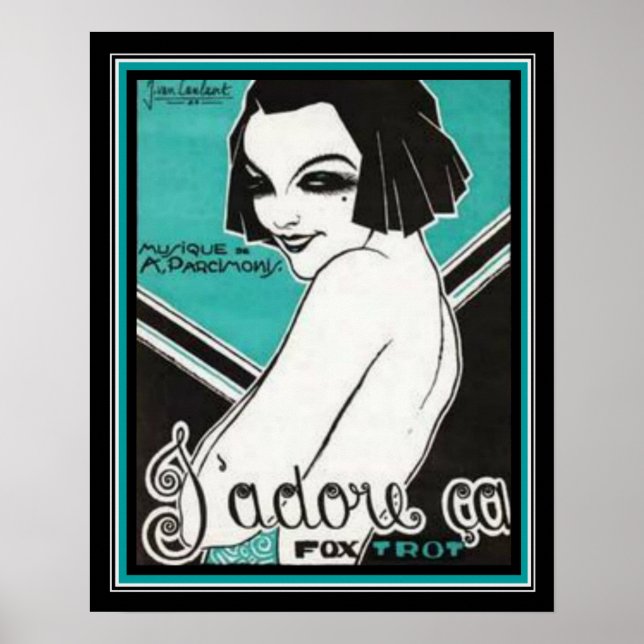 Französischer Art Deco Fox Trot Print 16 x 20 Poster (Vorne)