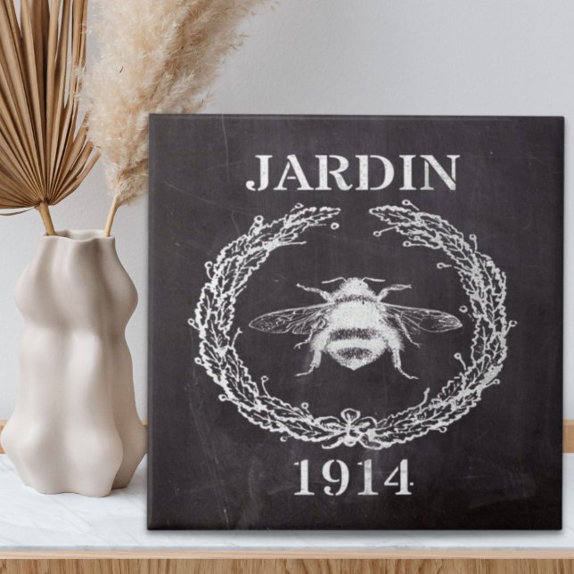 Französischer Bauernhof Kalkboard Vintage Biene Fliese (french country farmhosue chalkboard vintage bee ceramic tile)