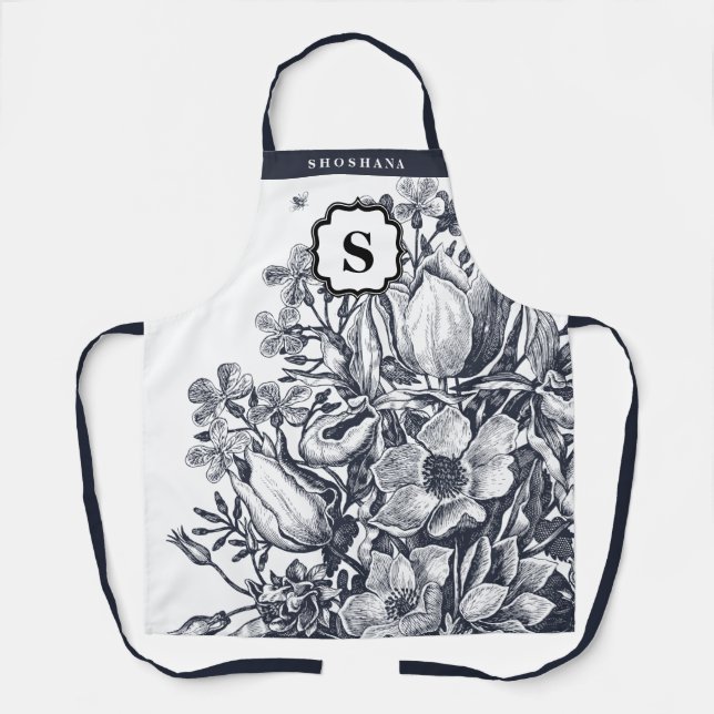 Französischer Bauernhof Personalisiert Monogram-Sc Schürze (Vorderseite)
