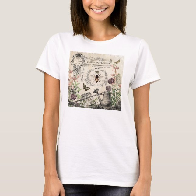 FRANZÖSISCHER BIENEN-GARTEN T-Shirt (Vorderseite)