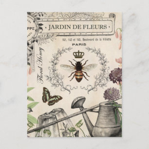 Französischer Bienengarten Postkarte