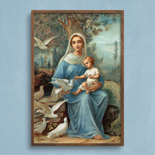 Französischer Blaue Madonna Poster
