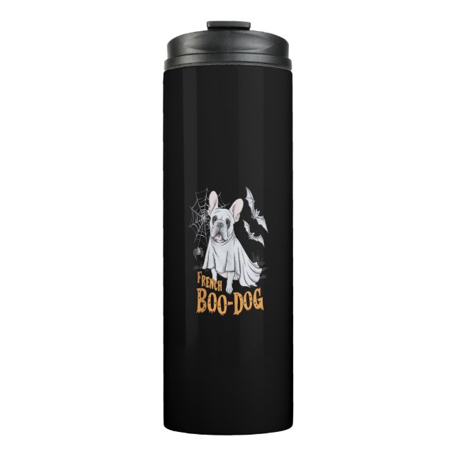 Französischer Boo-Dog Funny French Bulldog Hallowe Thermosbecher (Vorderseite)