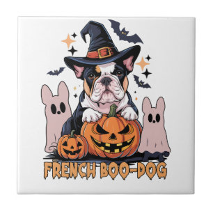 Französischer Boo Hund Süßer Franzose Halloween Ge Fliese