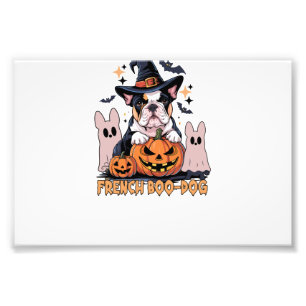 Französischer Boo-Hund Süßer Franzose Halloween-Ge Fotodruck