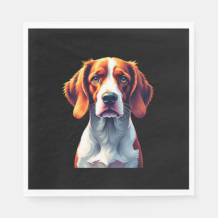 Französischer Brittany Spaniel Mama Papa Hunde Ges Serviette