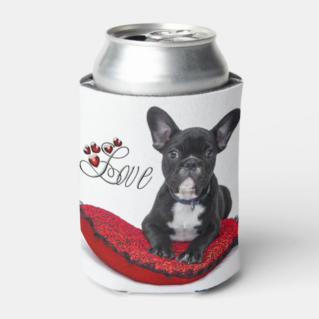Französischer Bull Dog - Französische Liebe Dosenkühler (Kanne Vorderseite)