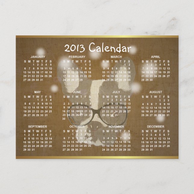 Französischer Bulldog 2013 Kalender Weihnachten Po (Vorderseite)