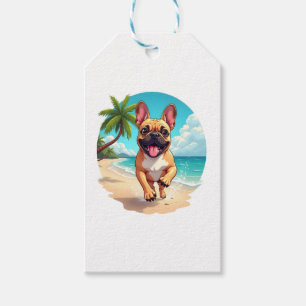 Französischer Bulldog am Strand Geschenkanhänger