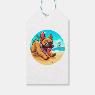 Französischer Bulldog am Strand Geschenkanhänger