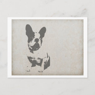 Französischer Bulldog art.png Postkarte
