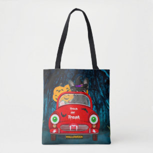 Französischer Bulldog Autofahrer Beängstigend Hall Tasche