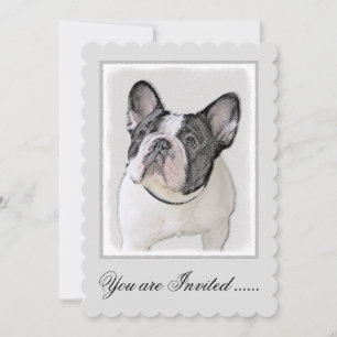 Französischer Bulldog (Brindle Pied) Malerei - Hun Einladung