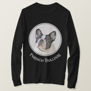 Französischer Bulldog (Brindle Pied) Malerei - Hun T-Shirt