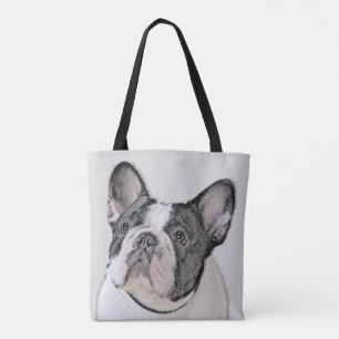 Französischer Bulldog (Brindle Pied) Malerei - Hun Tasche