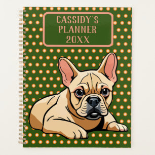 Französischer Bulldog bunt modern Planer