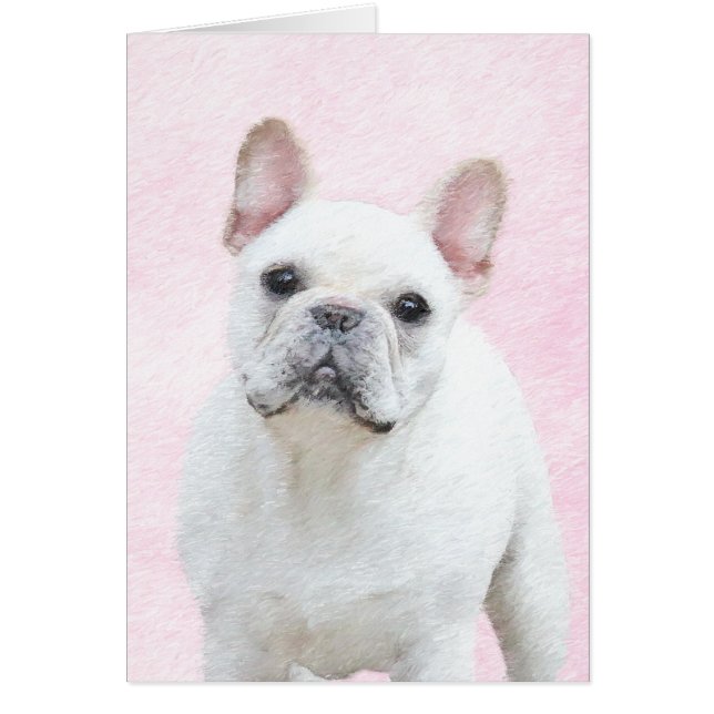 Französischer Bulldog (Cream/White) Malerei - Hund (Vorne)