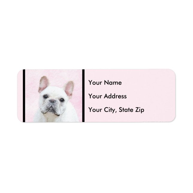 Französischer Bulldog (Cream/White) Malerei - Hund (Vorne)
