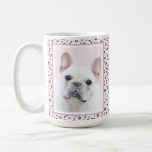 Französischer Bulldog (Cream/White) Malerei - Hund Kaffeetasse