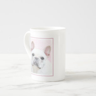 Französischer Bulldog (Cream/White) Malerei - Hund Prozellantasse