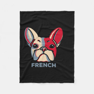 Französischer Bulldog-Dog-Spaß 1 Fleecedecke