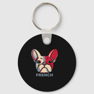 Französischer Bulldog-Dog-Spaß 1 Schlüsselanhänger