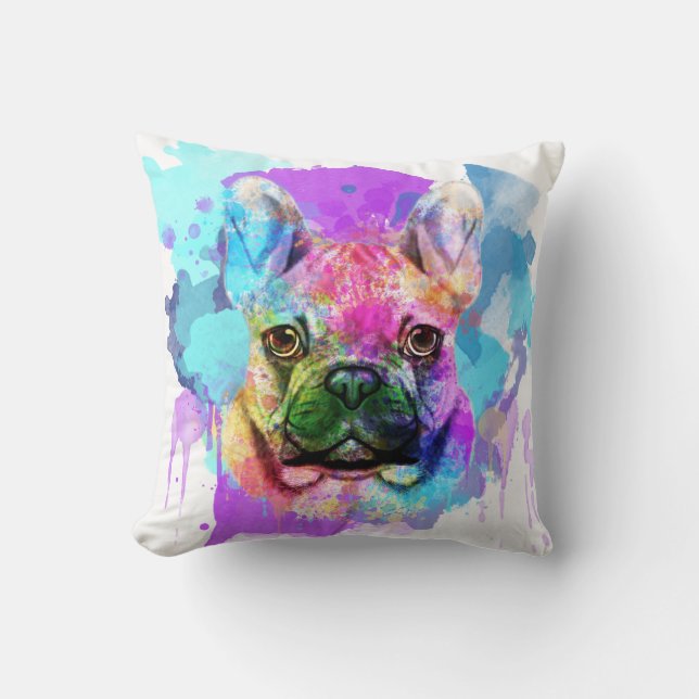 Französischer Bulldog, Französischer Bulldog Kissen (Vorderseite)