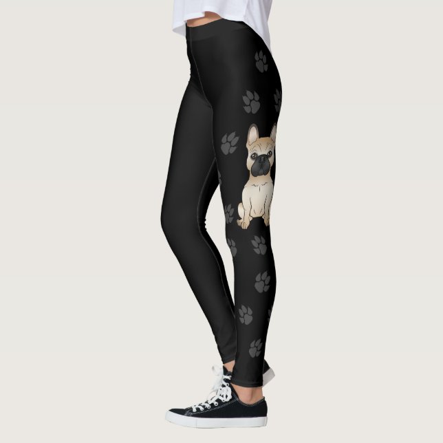 Französischer Bulldog / französischer Cartoon Dog  Leggings (Links)