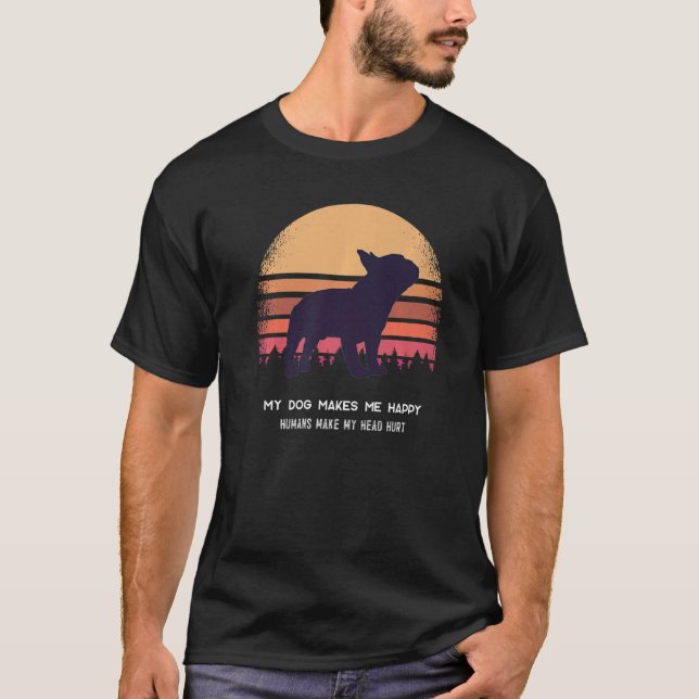 Französischer Bulldog Frenchie Hunde Rasse 40 T-Shirt (Vorderseite)