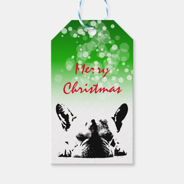 Französischer Bulldog-Geschenk Geschenkanhänger (Vorderseite)