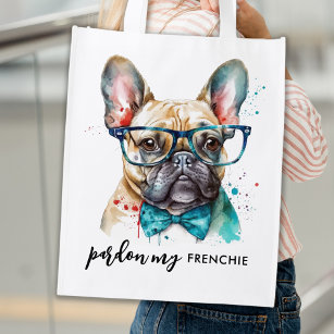 Französischer Bulldog Gönnen Mein Niedlicher Hund  Wiederverwendbare Einkaufstasche