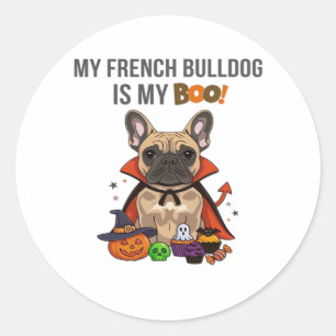 Französischer Bulldog Halloween Kostüm Mein Franzö Runder Aufkleber