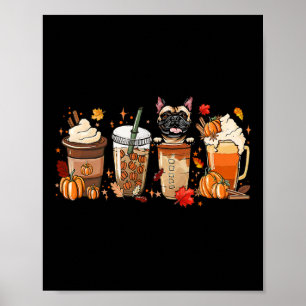 Französischer Bulldog Halloween-Outfit für Herbst Poster