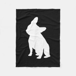 Französischer Bulldog Head Tilt Apparel, französis Fleecedecke