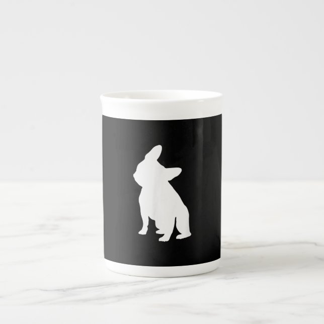 Französischer Bulldog Head Tilt Apparel, französis Prozellantasse (Vorderseite)