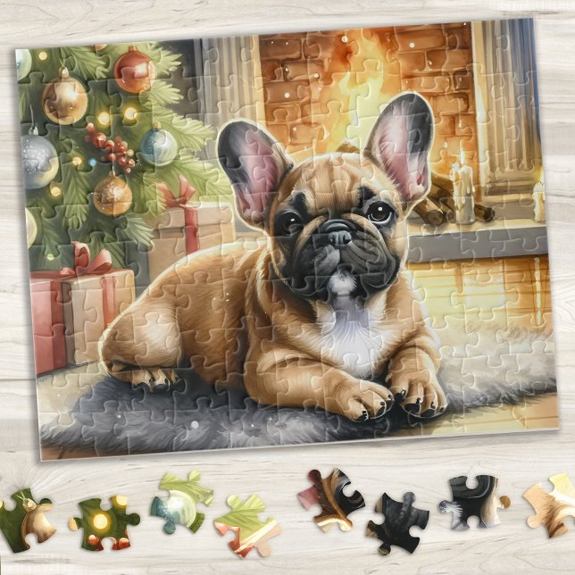 Französischer Bulldog Hund Festive Welpe Weihnacht (Von Creator hochgeladen)