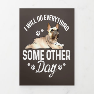 Französischer Bulldog Hund Lover Pet Geschenke Fra Dreifach Gefaltete Ankündigung