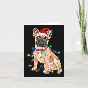 Französischer Bulldog Hund Lover Weihnachtsbaum Li Karte