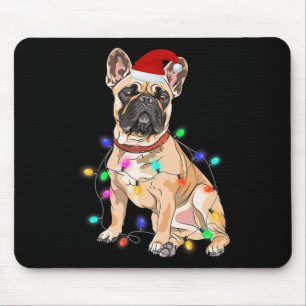Französischer Bulldog Hund Lover Weihnachtsbaum Li Mousepad
