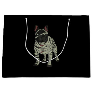 Französischer Bulldog-Hund Mummy Halloween-Geschen Große Geschenktüte