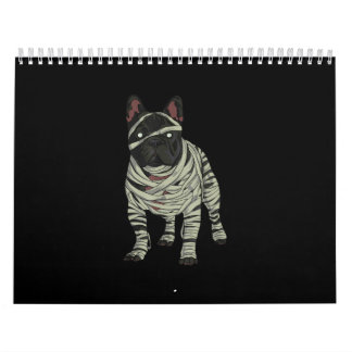 Französischer Bulldog-Hund Mummy Halloween-Geschen Kalender
