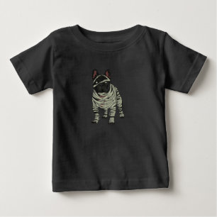 Französischer Bulldog Hund Mummy Halloween Kostüm Baby T-shirt